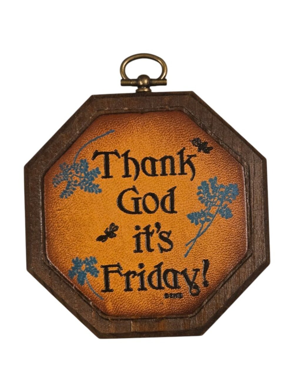 Thank God Its Friday Wooden Wall Plaque Small Office Desk Funny Art